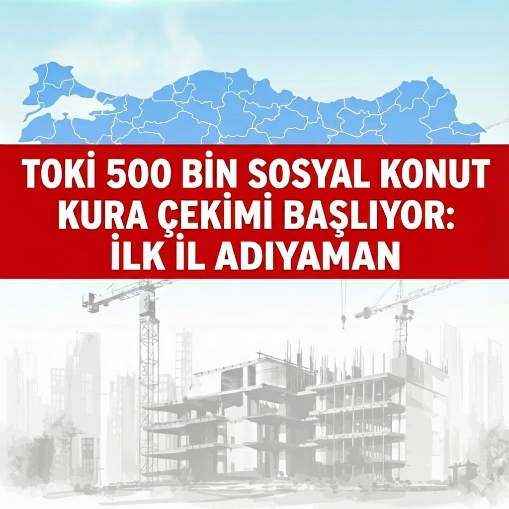 TOKİ 500 Bin Sosyal Konut Kura Çekimi Başlıyor: İlk İl Adıyaman